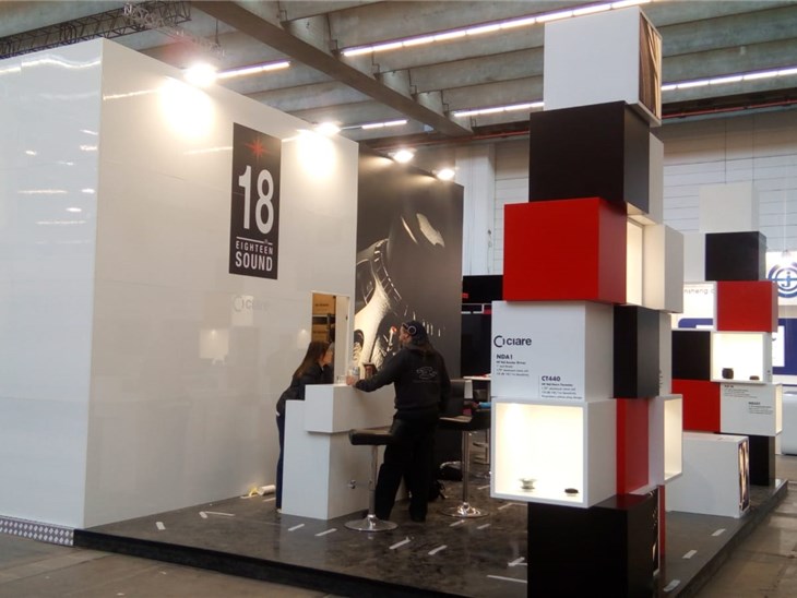 Allestimento stand 18Sound PLS Messe Frankfurt mar_19 (1)